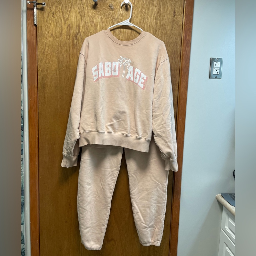 Brunette The Label Pink matching sweat set